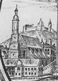Vilniaus katedra apie 1604 m.